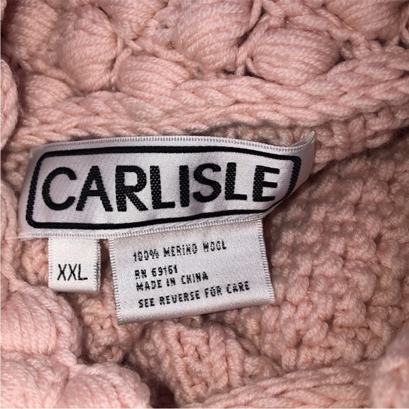 Carlisle Pink Cowl Neck Sweater 100% Wool - Picture 4 of 6